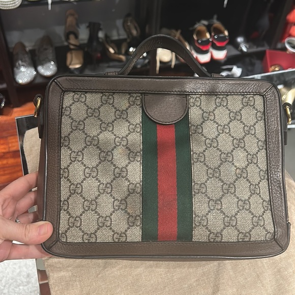 Gucci GG Supreme Web Ophidia Top Handle Bag - Picture 5 of 13